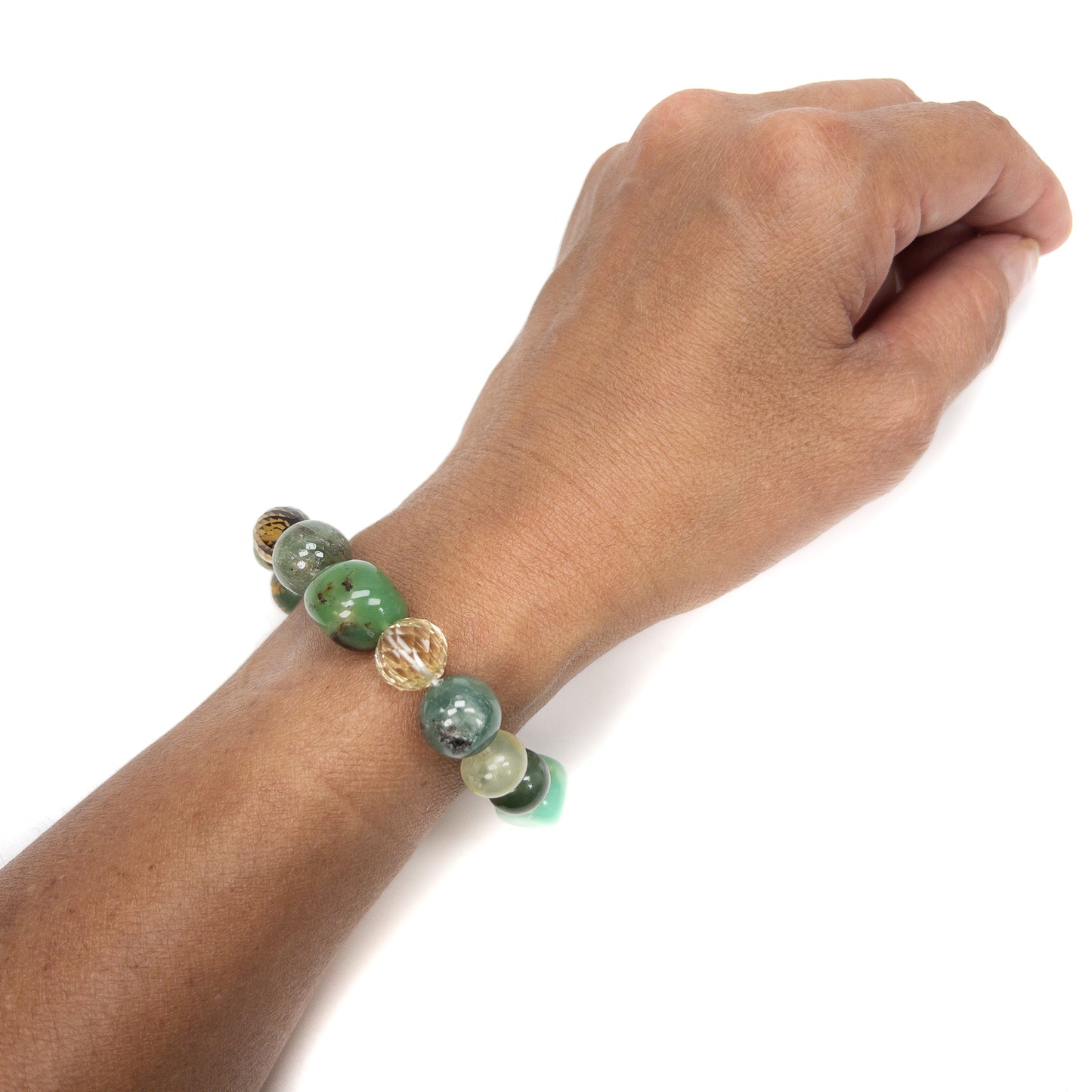 Green Goddess Stretchy Bracelet - Kit or Finished Bracelet