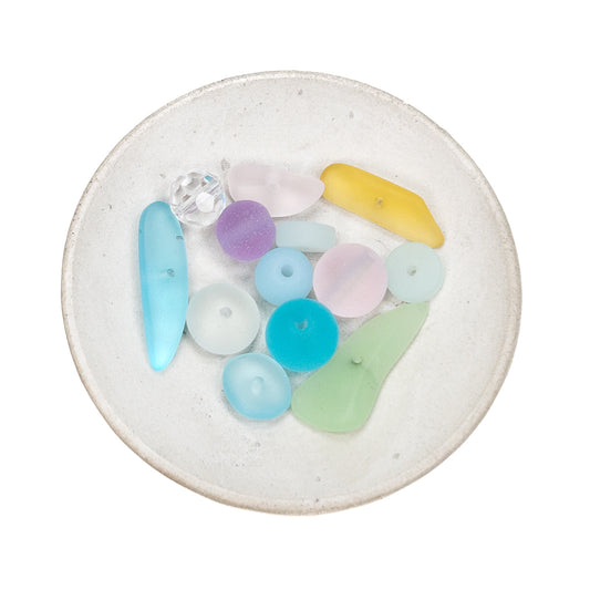 Pastel Rainbow Recycled Glass Mix - 12 pcs.