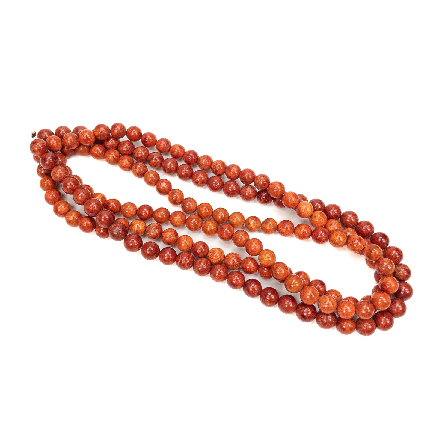 Apple Coral 9mm Round Bead - 15" Strand