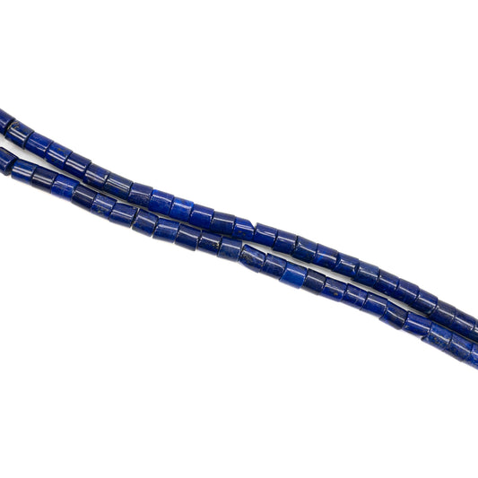 Lapis Lazuli 7x9mm Smooth Cylinder Bead - 7.75" Strand