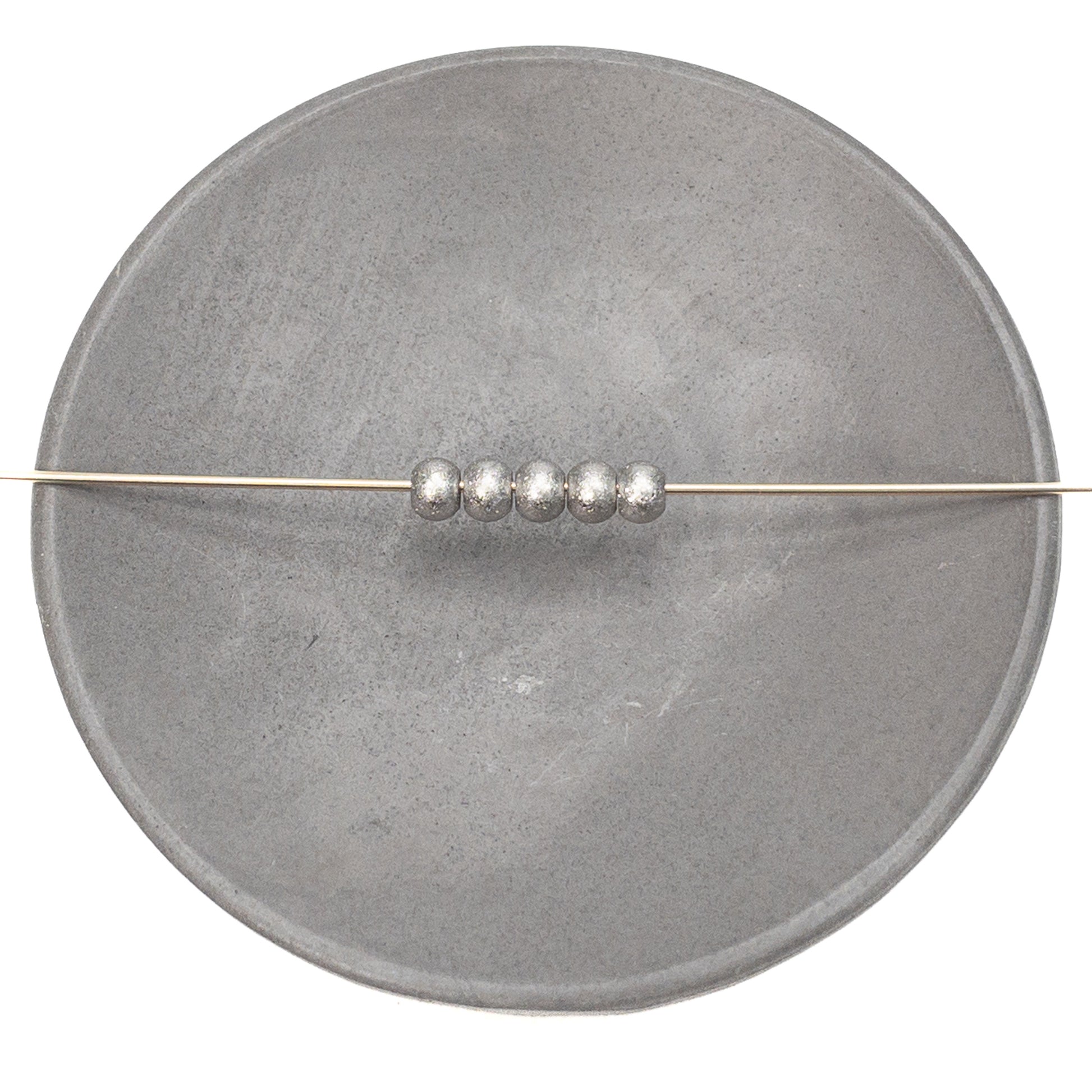 Stardust 4mm Round with 1.6mm Hole Bead (Stainless Steel) - 10 pcs.