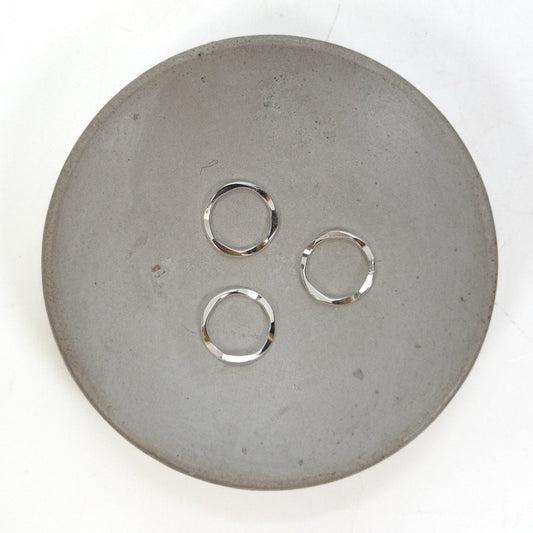 11mm Hammered Ring (3 Metal Options Available) - 1 pc.