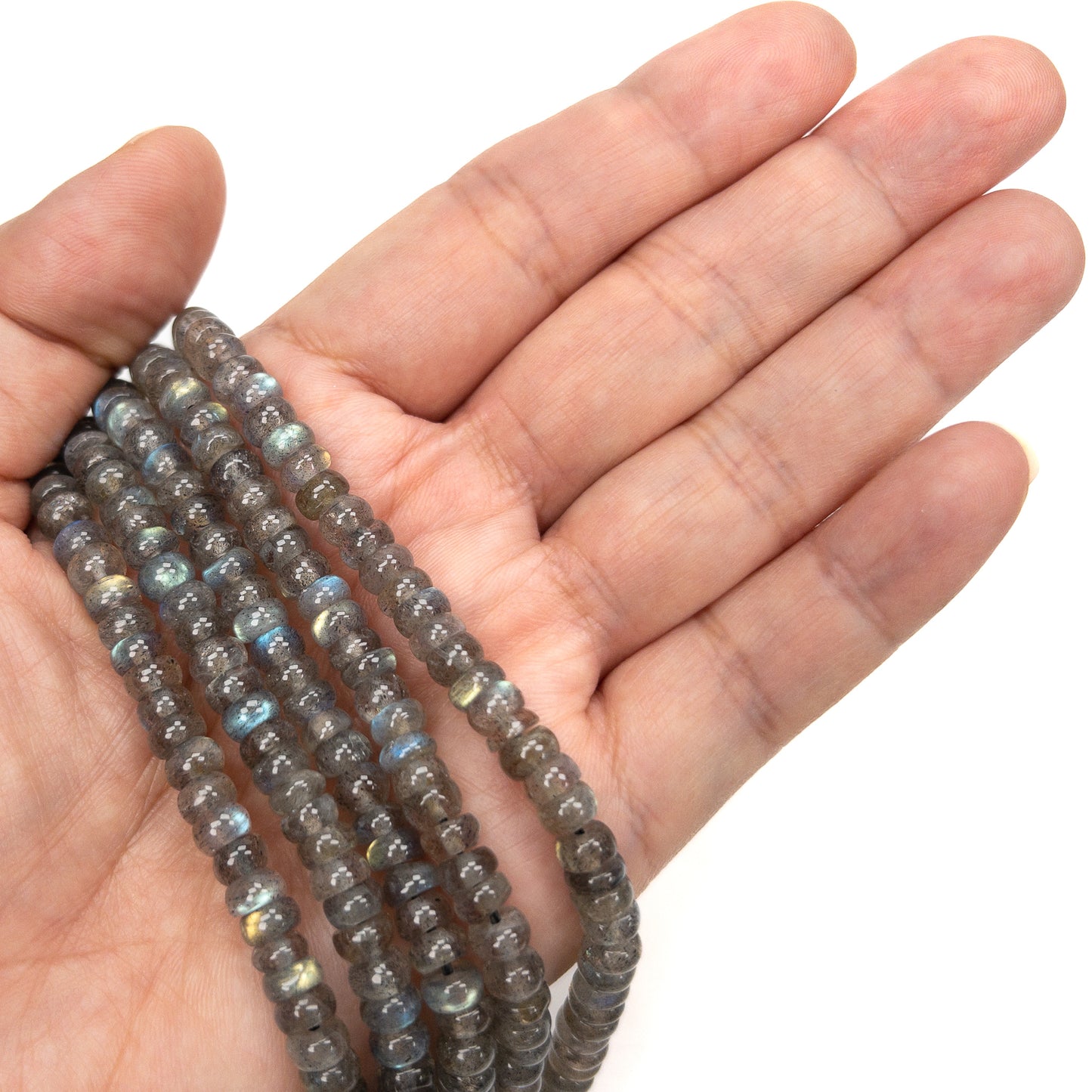 Labradorite 6mm Smooth Slice Bead (2 Quantities Available)