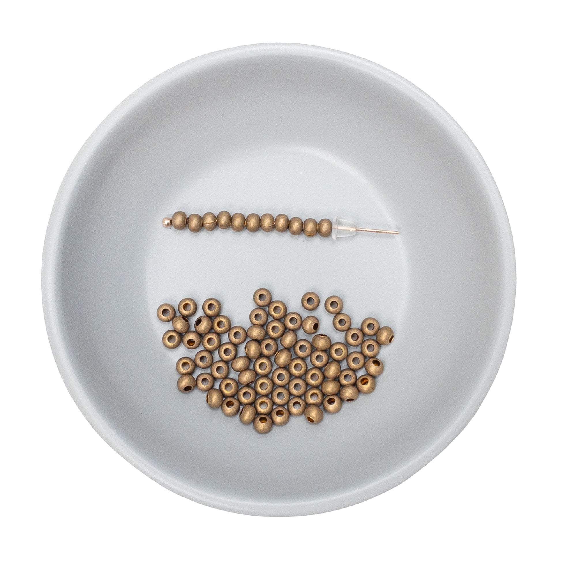 Matte Gold Seed Bead - 8/0 Metal