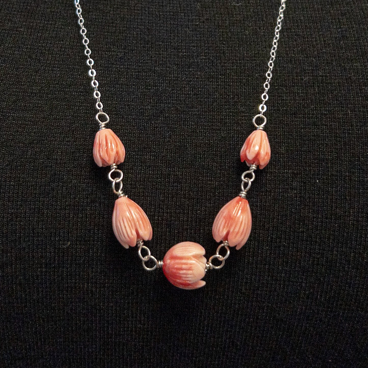Pink Pikake (Jasmine Flower) Necklace (Sterling Silver) - Kit