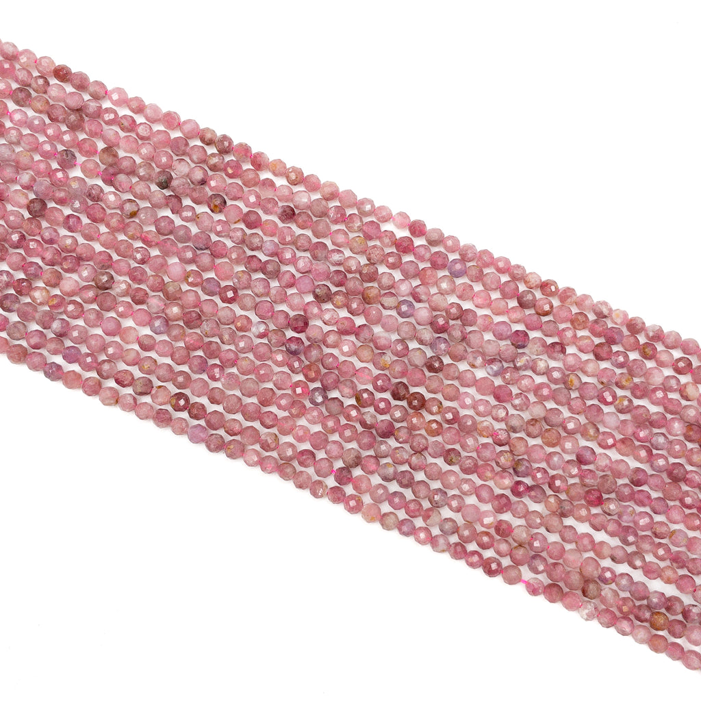 Meenakari Beads Strand Gold Tone Hot Pink Crystal Beads 90 Long