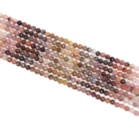 Rainbow Agate 4mm Faceted Round Bead - 7.5" Strand