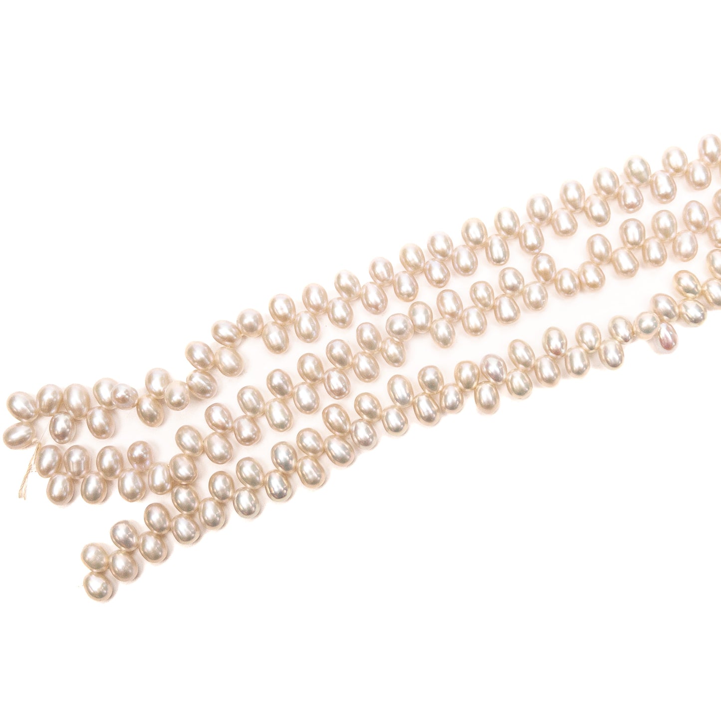 Freshwater Pearl Tip-Drill 8x6mm Grey Bead - 8" Strand