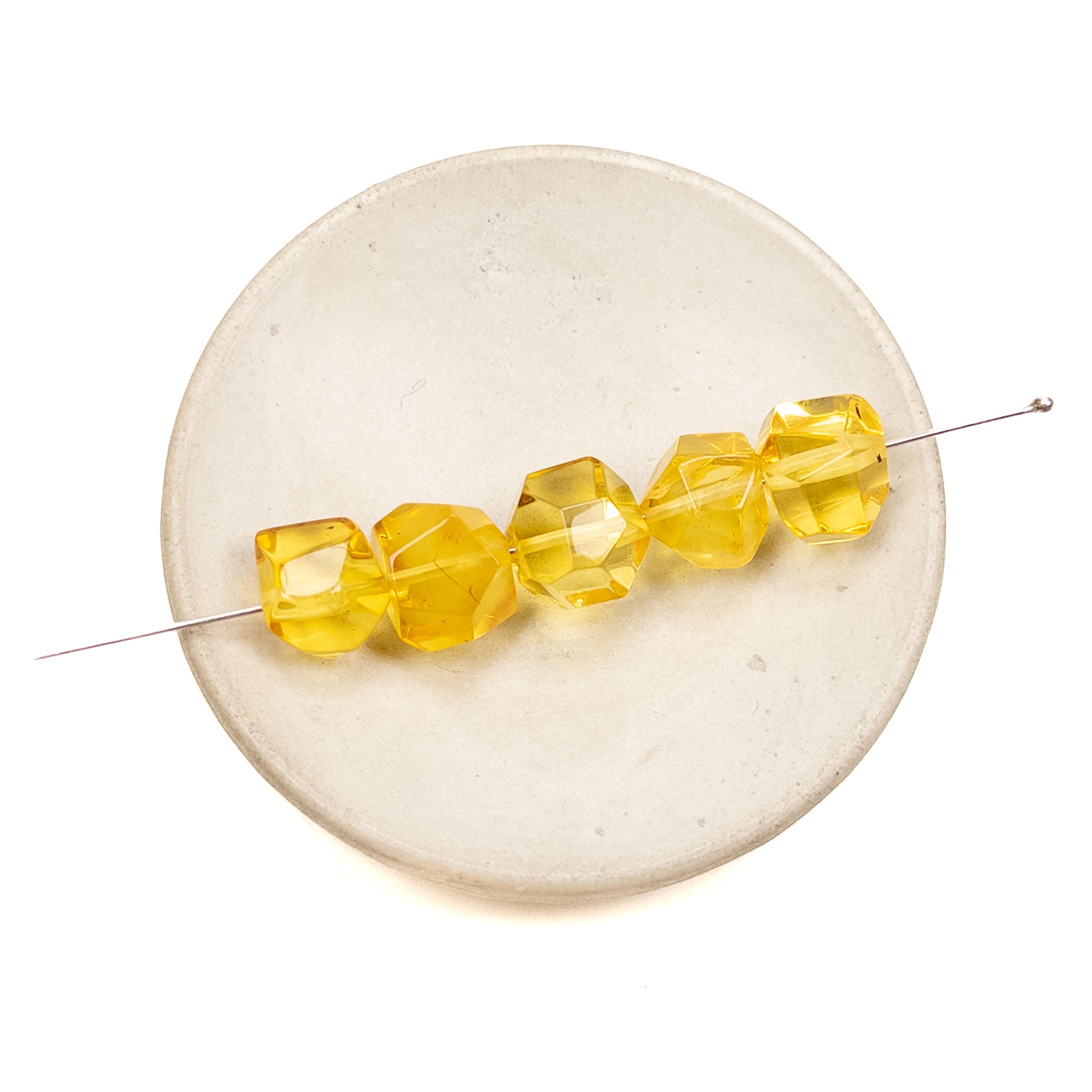 Amber 11-12mm Faceted Bead - 1 pc.