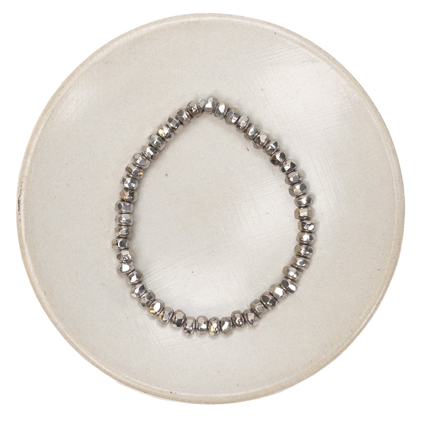 Metallic Pyrite 2x3mm Faceted Gem Cut Glass Bead - 50 pcs.