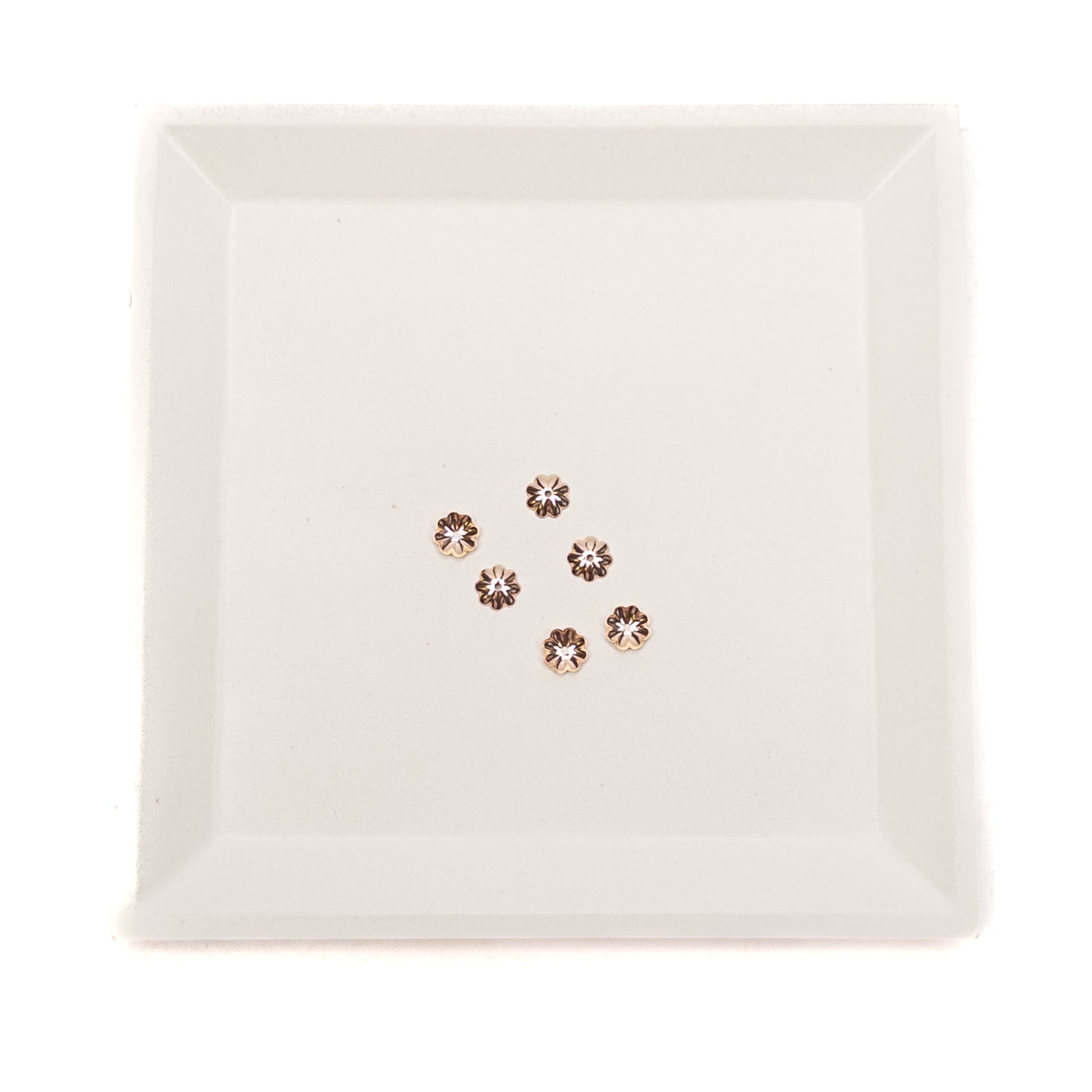 6mm Fluted Bead Cap (Rose Gold Filled) - 6 pcs.-The Bead Gallery Honolulu