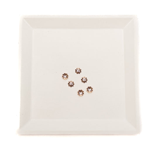 6mm Fluted Bead Cap (Rose Gold Filled) - 6 pcs.-The Bead Gallery Honolulu