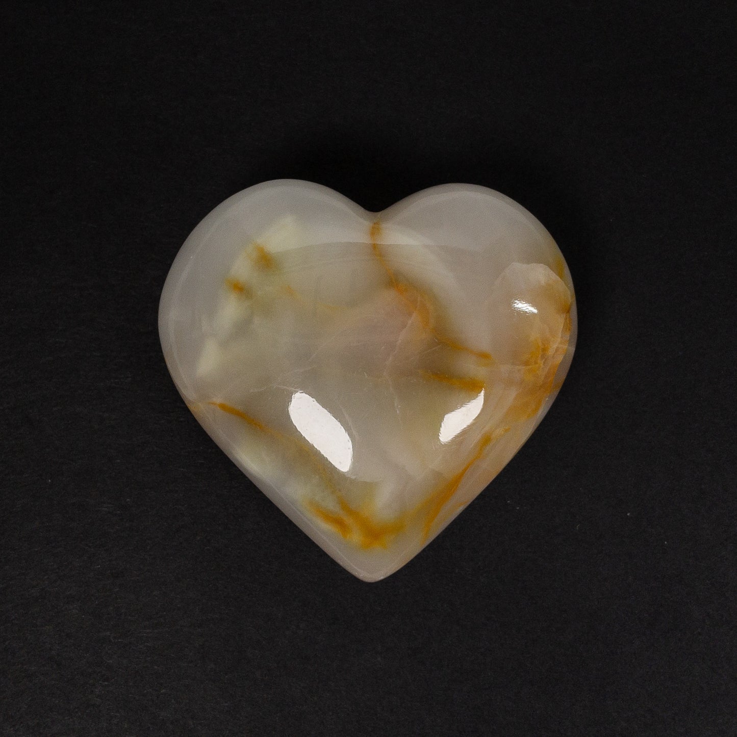 Calcite Large Smooth Heart Palm Stone Specimen - 1 pc.