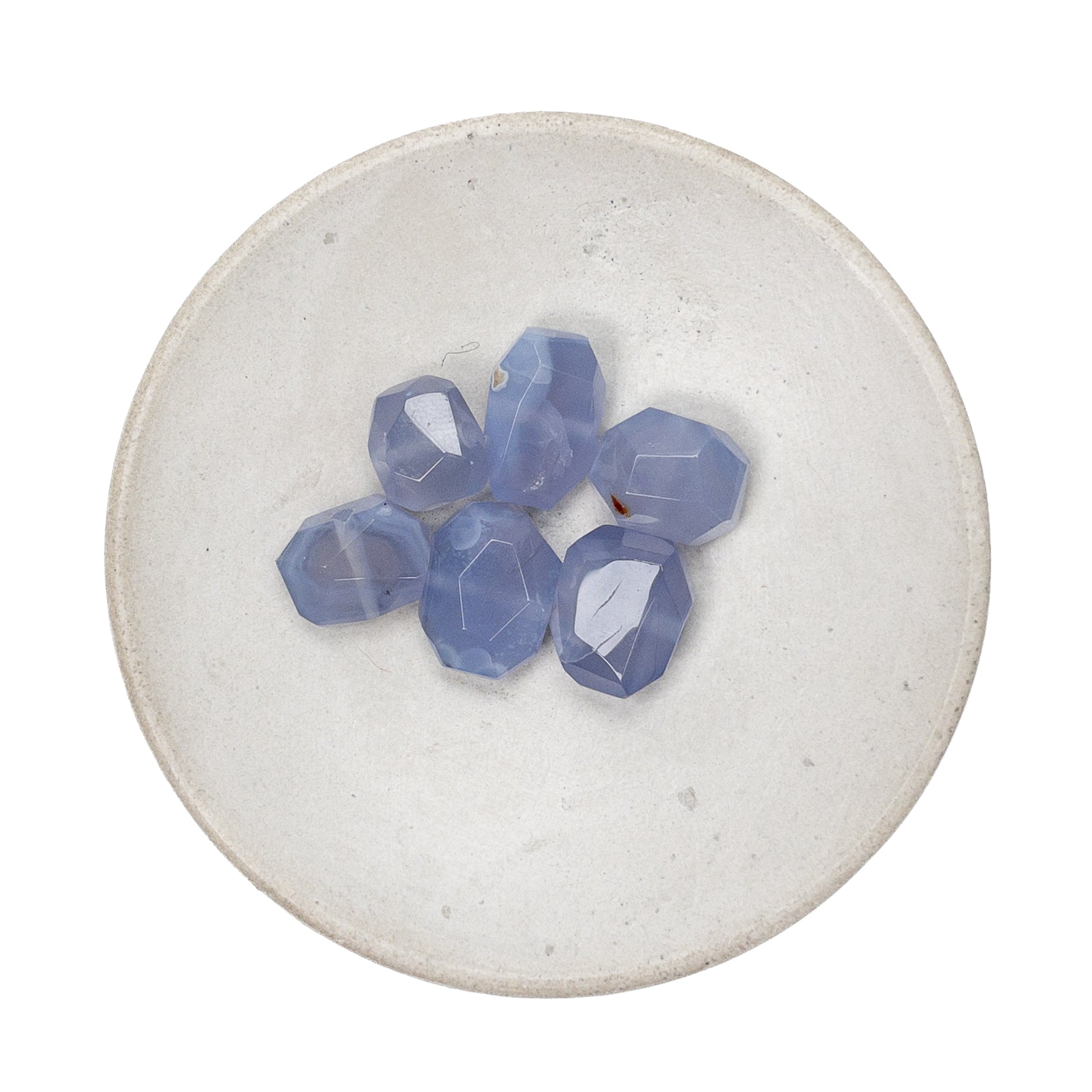 Blue Chalcedony 12-14mm Freeform Faceted Nugget Bead - 1 pc.