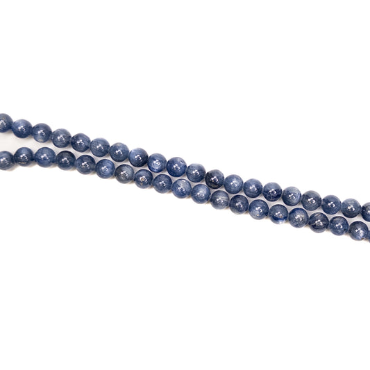 Dark Blue Kyanite 8mm Round Bead - 7.5" Strand-The Bead Gallery Honolulu