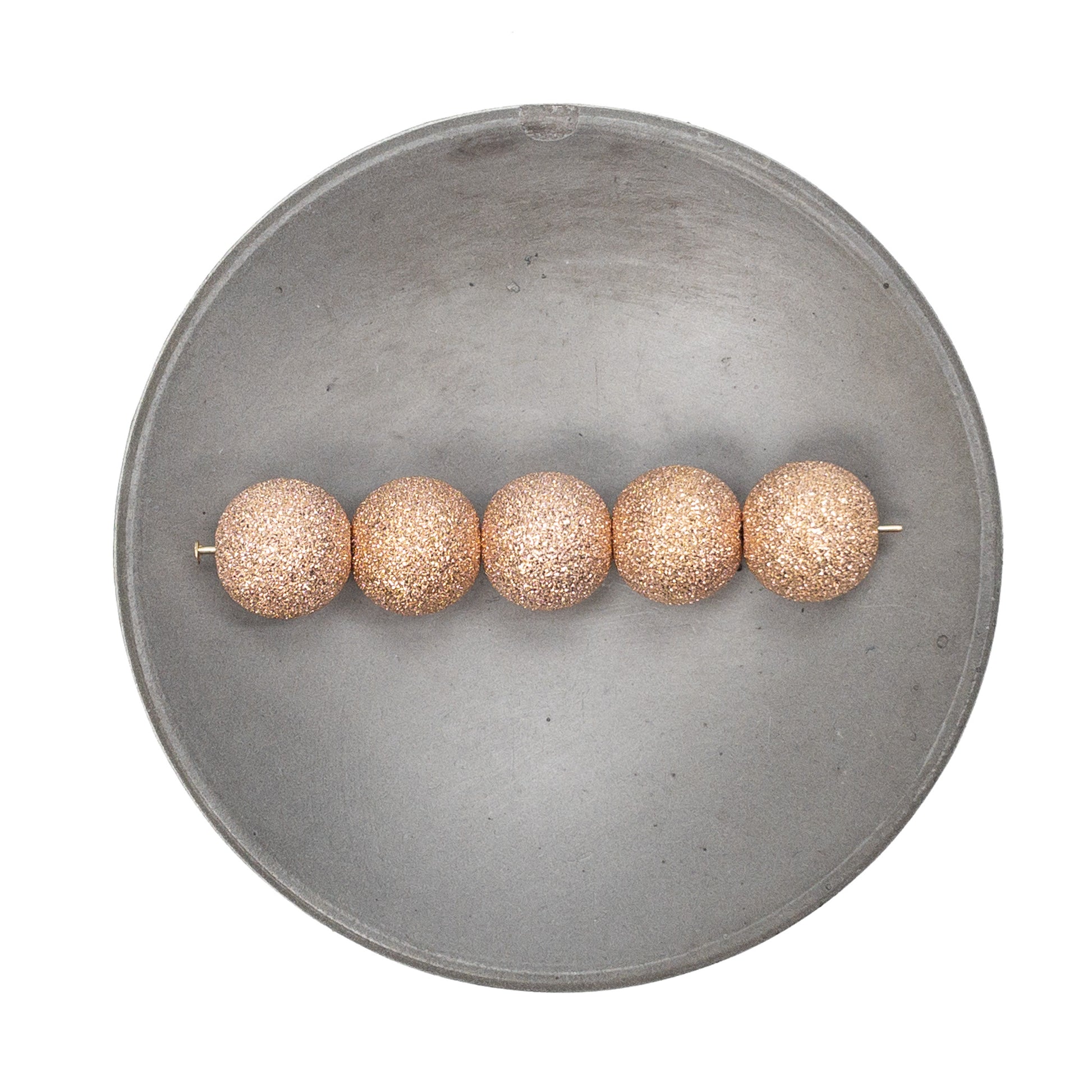 10mm Stardust Round Bead (3 Metal Options Available) - 1 pc.