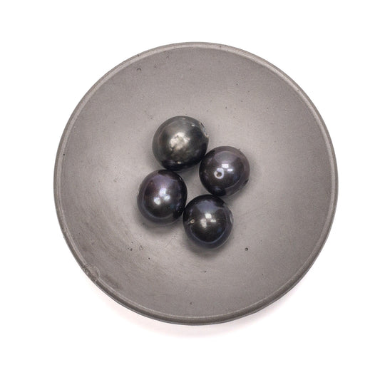 Graphite 12mm Freshwater Pearl with Large Hole Bead - 1 pc.