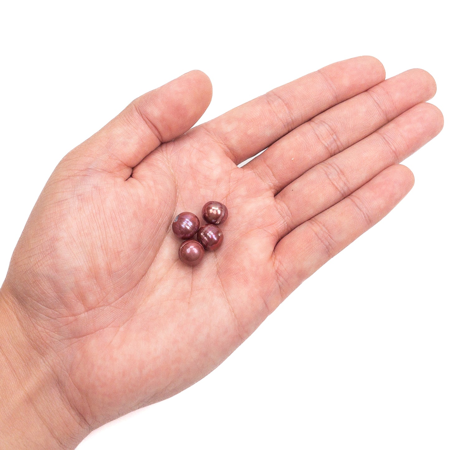Maroon 10mm Freshwater Pearl with Large Hole Bead - 1 pc.