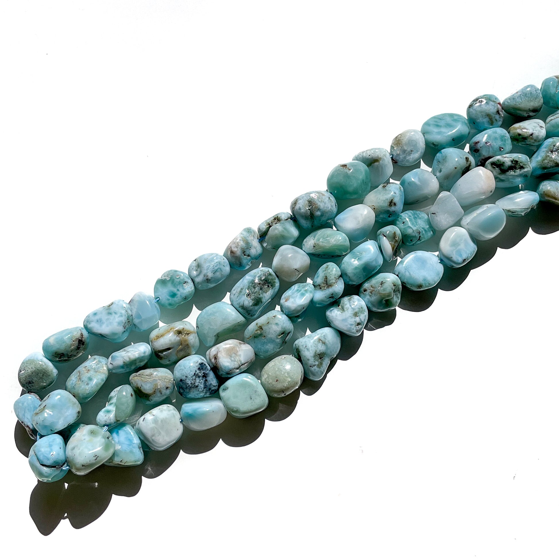Larimar 11-14mm Tumbled Nugget Bead (Available in 2 Quantities)