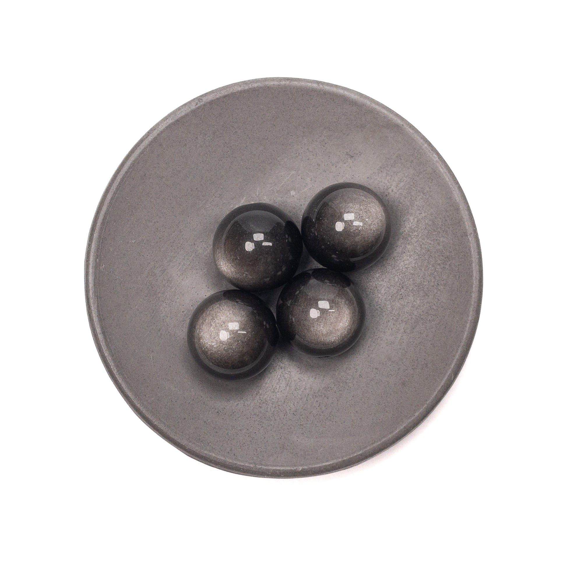 Silver Sheen Obsidian Bead - 14mm Smooth Round