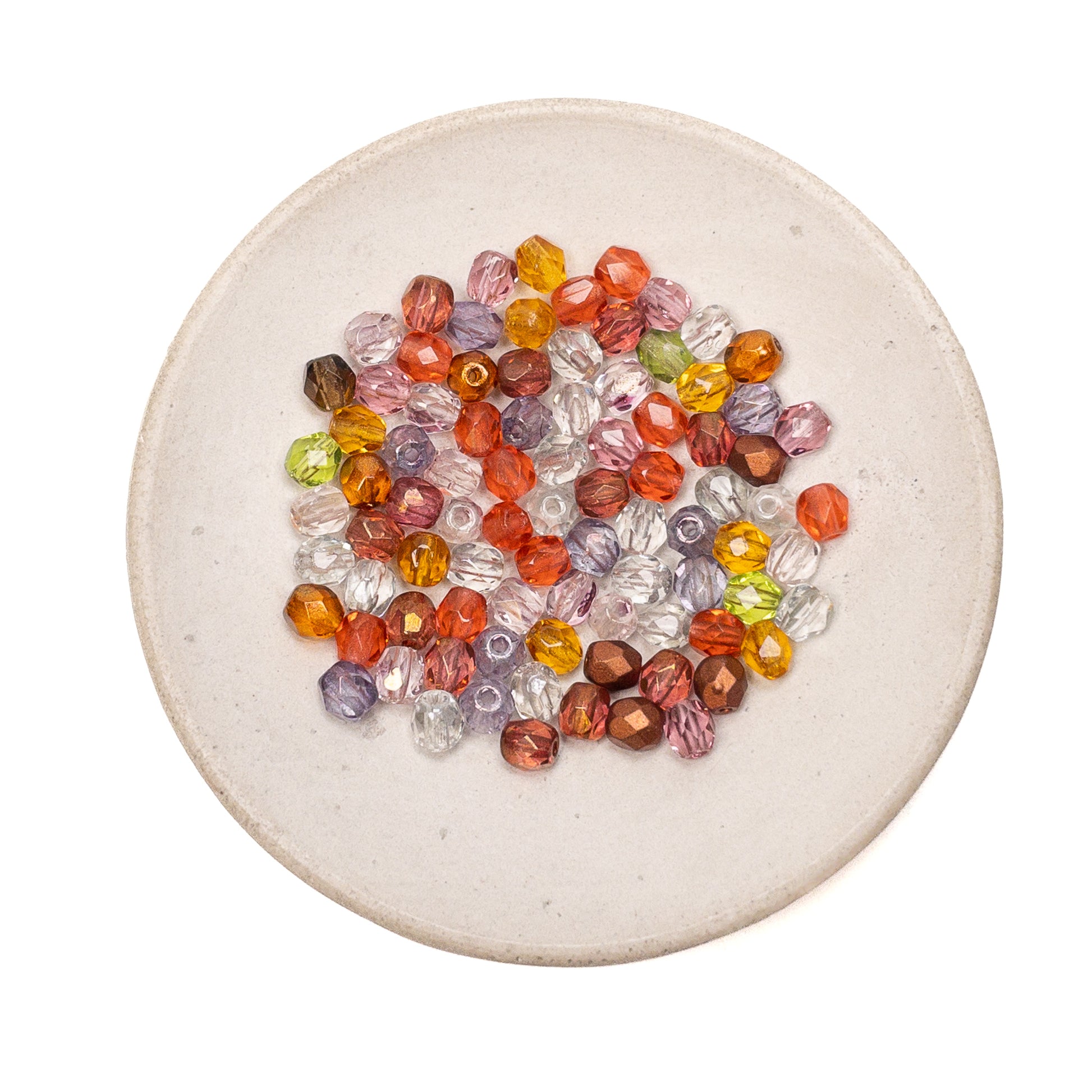 4mm Firepolish Czech Glass Beads Mix