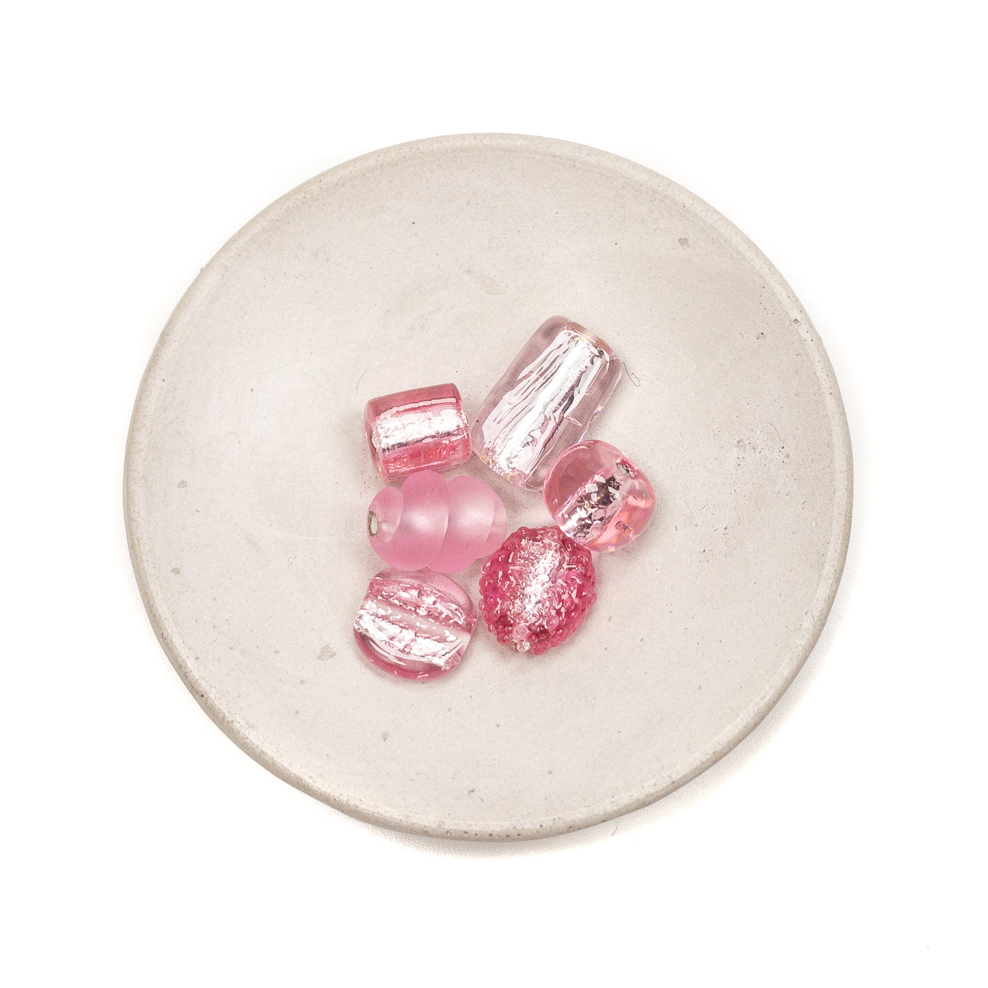 Think Pink Lampwork Glass Bead Mix - 6 pcs.