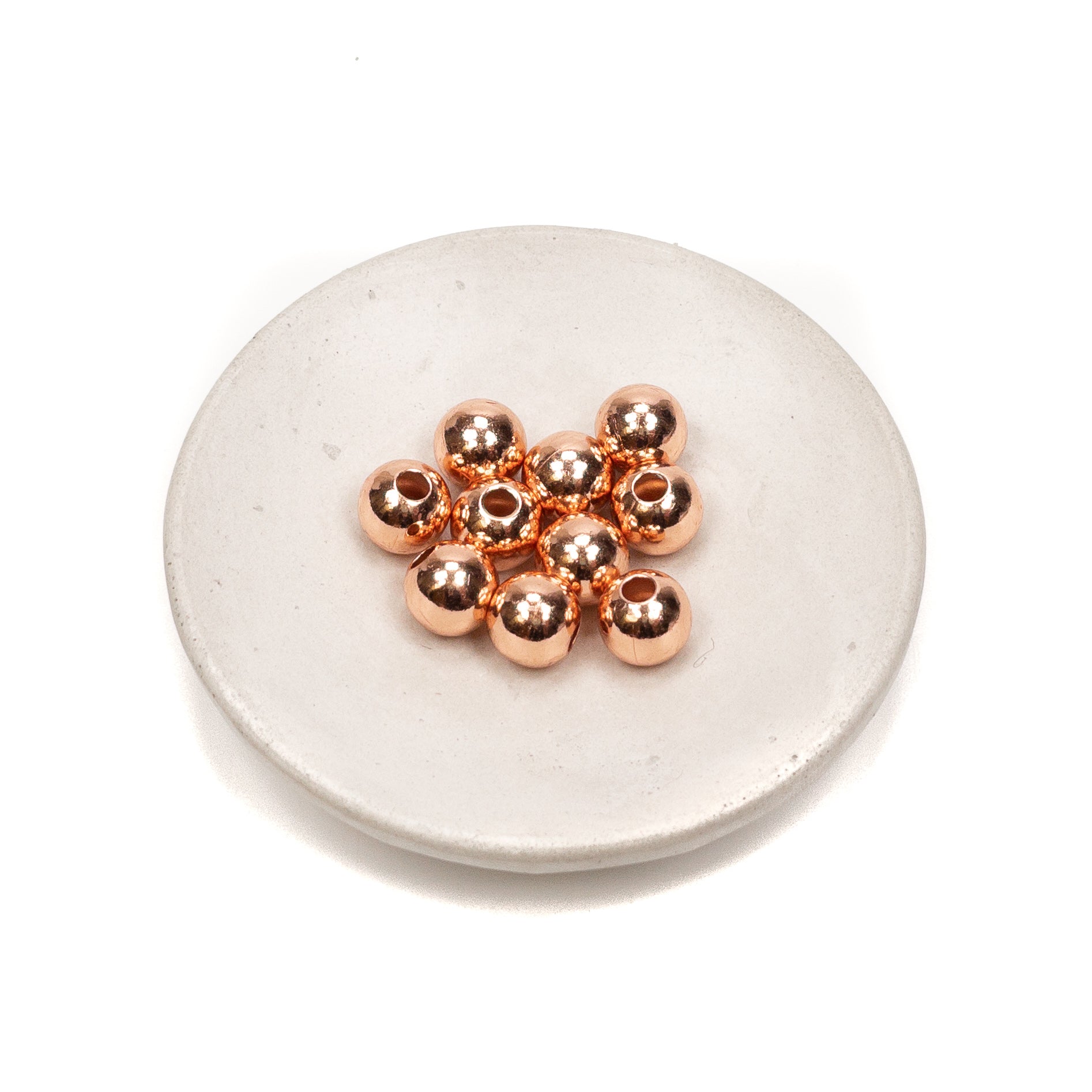 8mm Smooth Round Bead (Copper) - 10 pcs.
