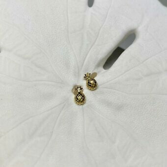 Petite Pineapple Post Earrings (2 Metal Options Available) - 1 pair