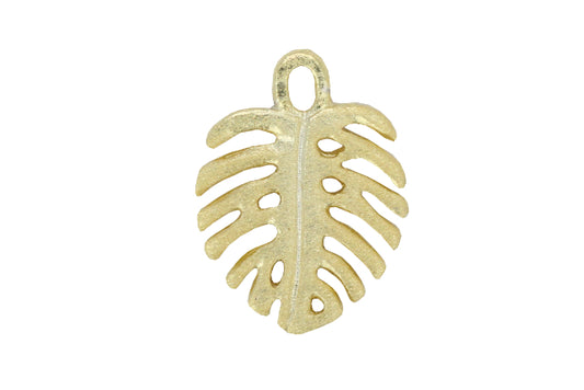 Teeny Monstera Leaf Charm (3 Metal Options Available) - 1 pc.