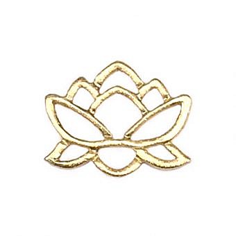 Small Full Lotus Bloom Link Charm (3 Colors Available) - 1 pc.