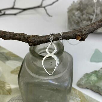 Abstract Two Leaf Link (Sterling Silver) - 1 pc.