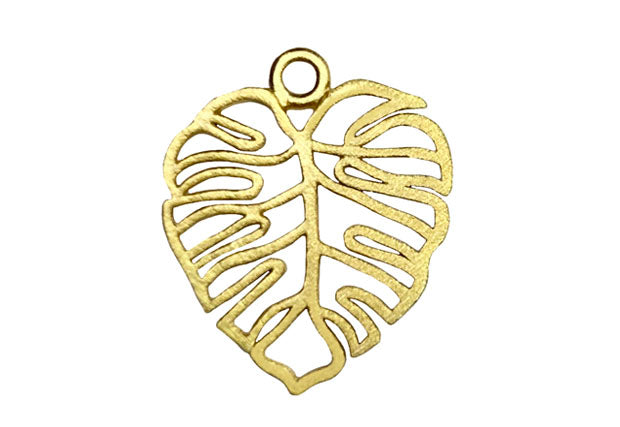 Large Monstera Outline Charm (2 Colors Available) - 1 pc.