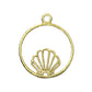Scallop Shell Frame Charm (2 Metal Options Available) - 1 pc.