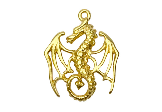 Winged Dragon Charm (2 Metal Options Available) - 1 pc.