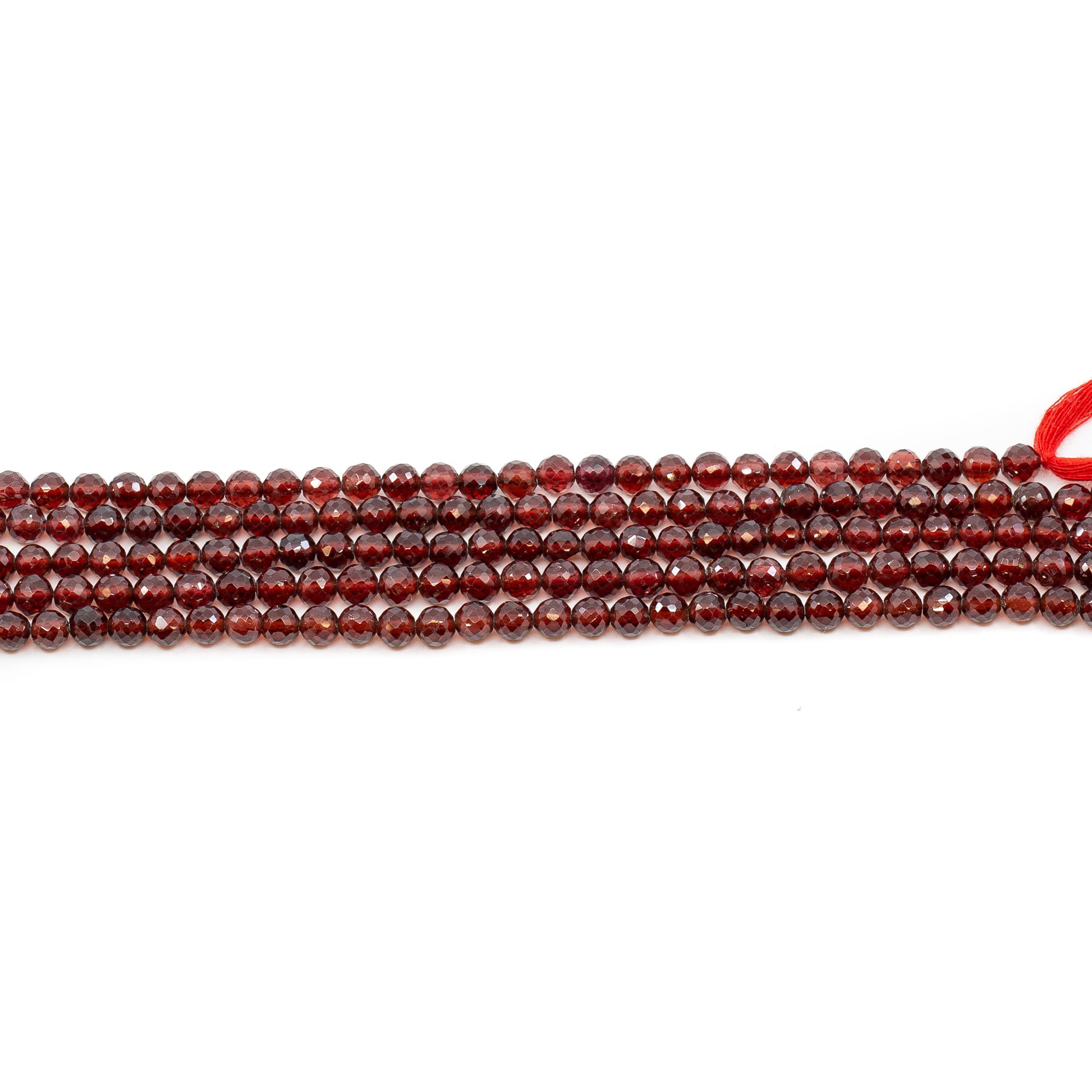 Garnet 5mm Faceted Round Bead (2 Quantities Available)