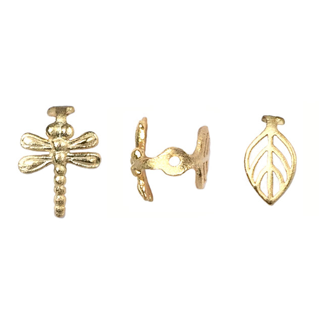 Dragonfly Leaf Bailcap (2 Metal Options Available) - 1 pc.