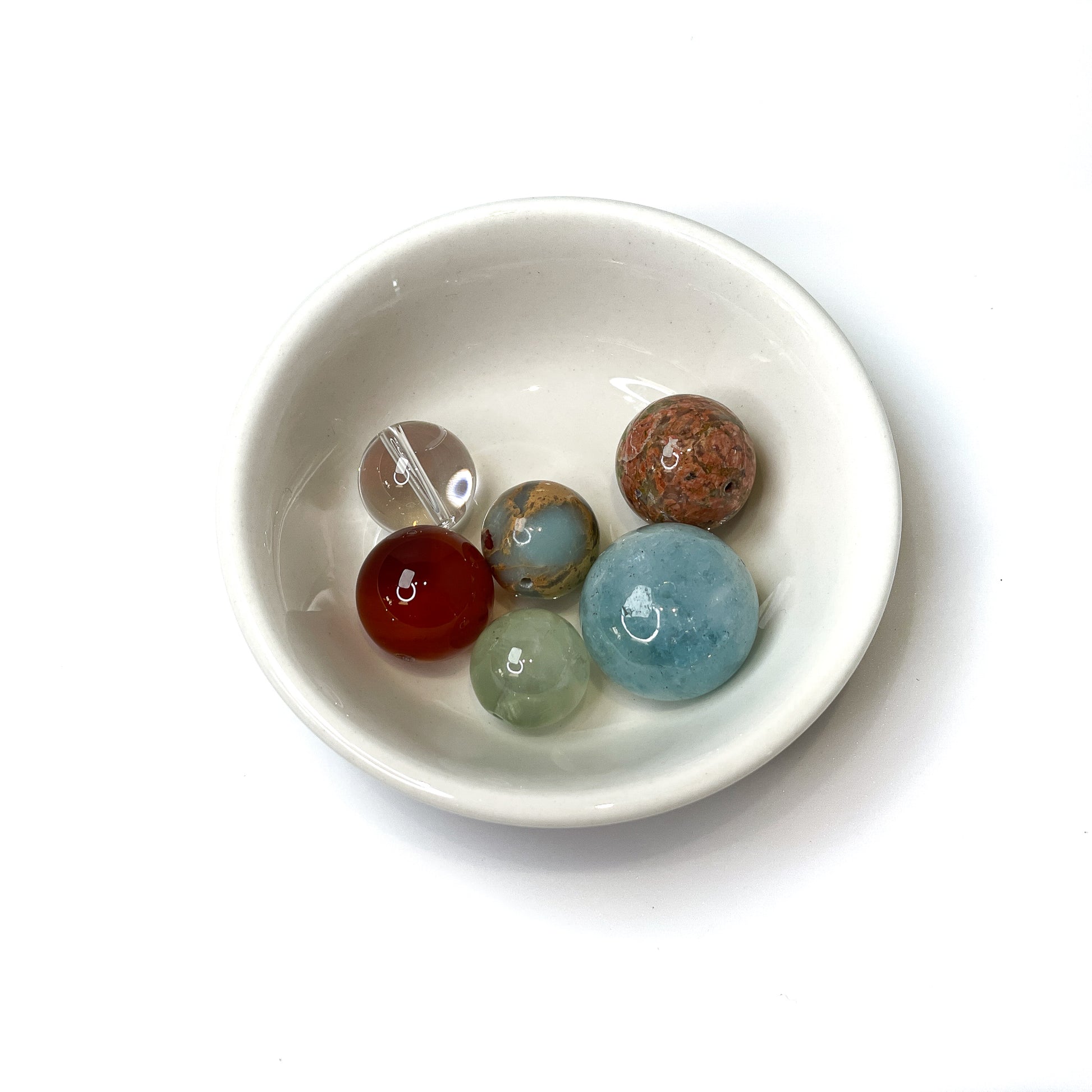20mm Mixed Color Fluorite Beads, Sphere, No Hole