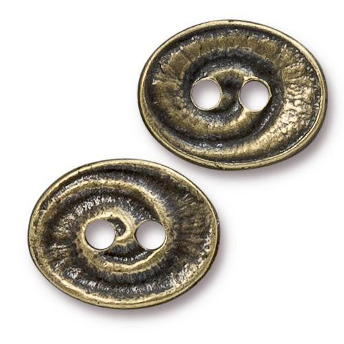 Oval Swirl Button (2 Colors Available) - 1 pc.