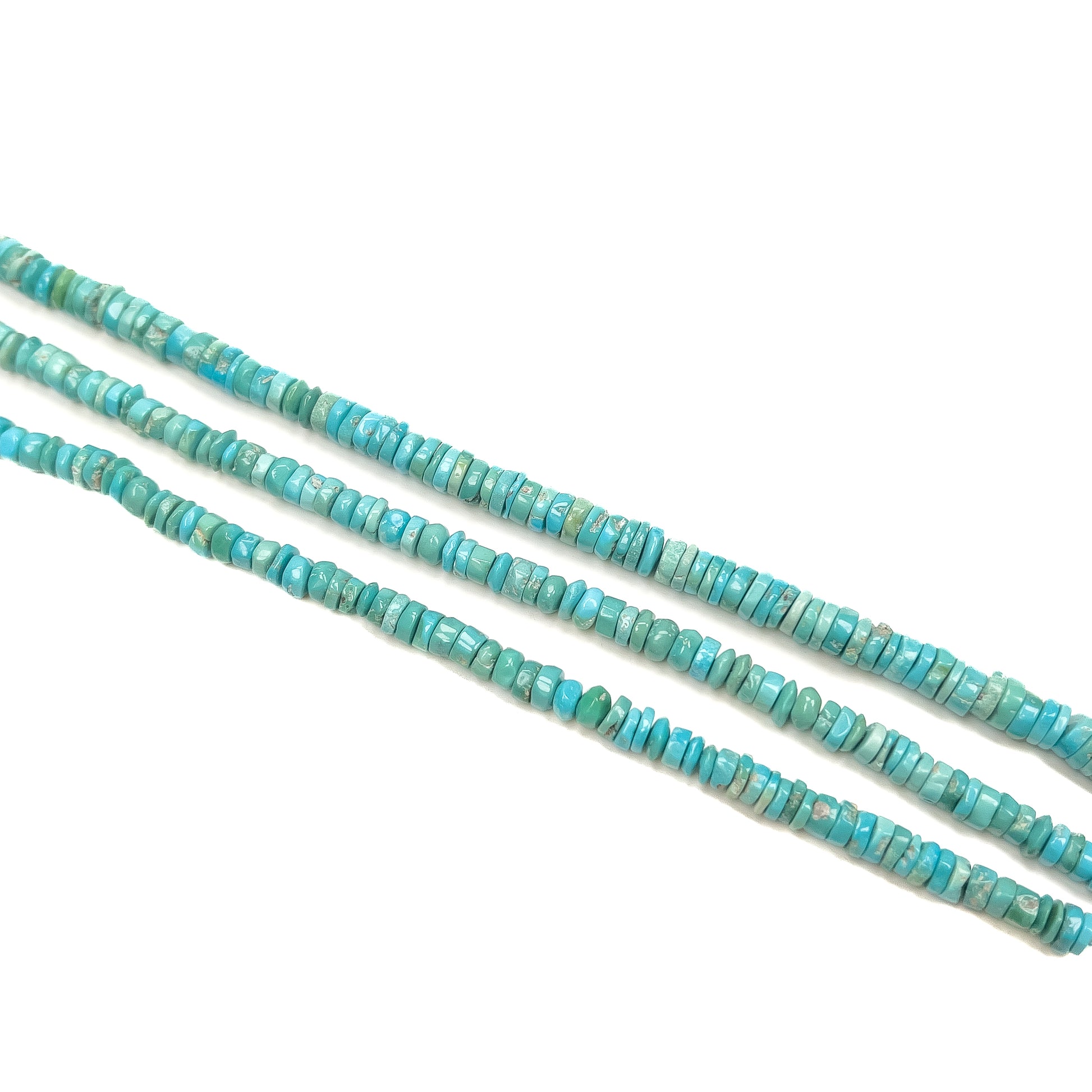 Arizona Turquoise 6mm Thin Rustic Slice Bead (2 Quantities Available)