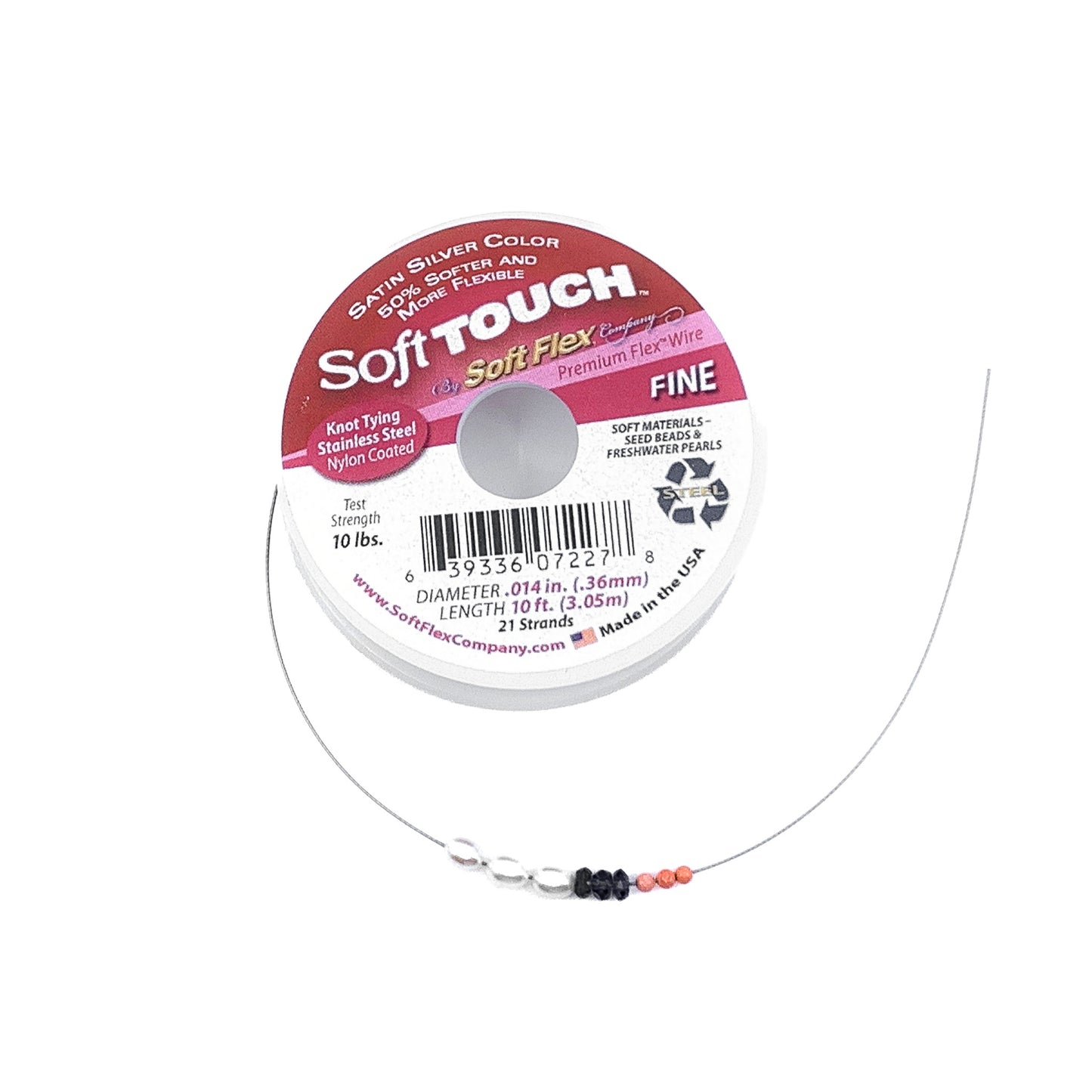.014" Soft TOUCH 21-strand Premium Beading Cable-The Bead Gallery Honolulu