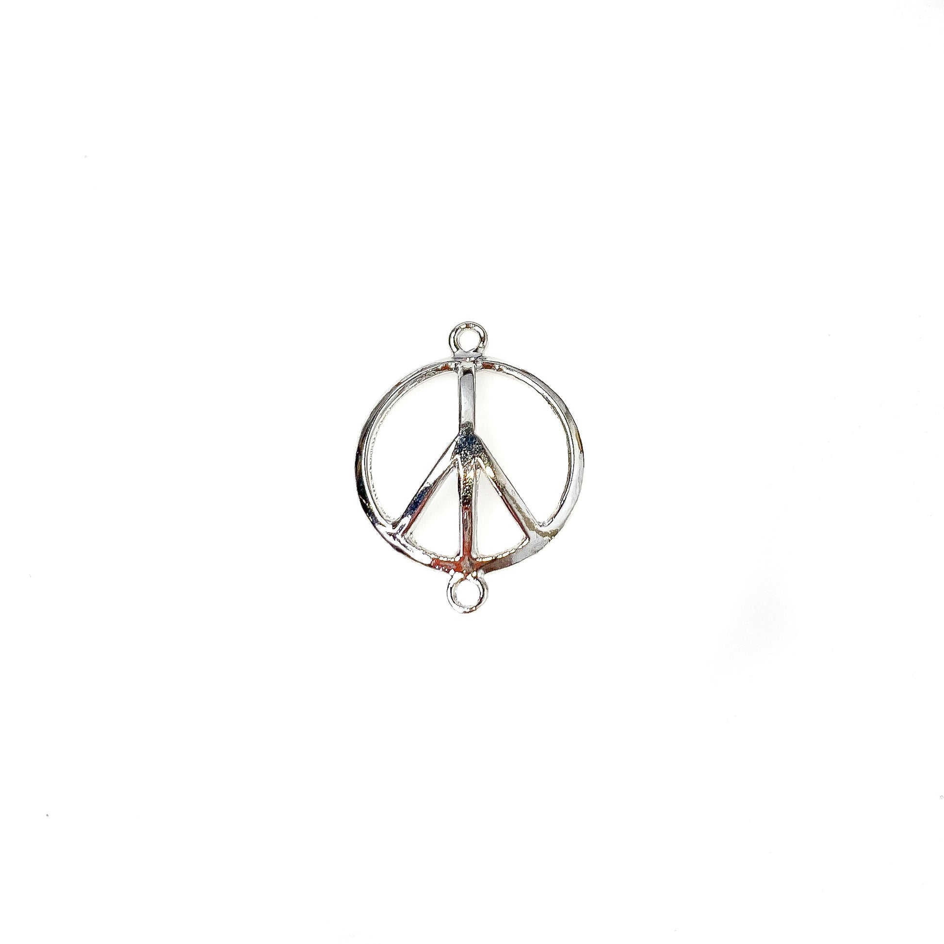 Peace Symbol Link Charm (3 Colors Available) - 1 pc.