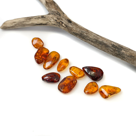Amber 30mm Tip Drilled Pendant Bead (Color Varies) - 1pc.