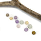 Mixed Quartz Carved Floral Coin Bead (6 Stones Available, Size Varies) - 1 pc.
