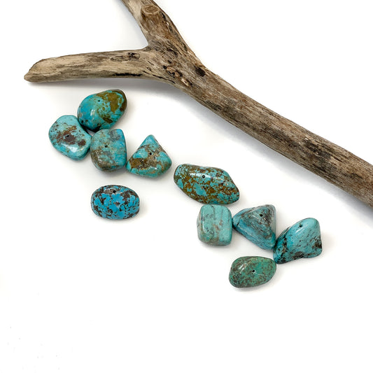North American Turquoise Large Tumbled Nugget Bead - 1 pc.