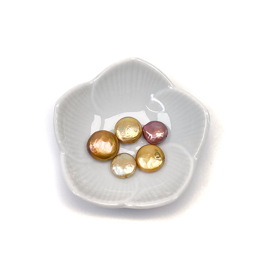 Coin Shaped Freshwater Pearl Fall Mix - 5 pcs.