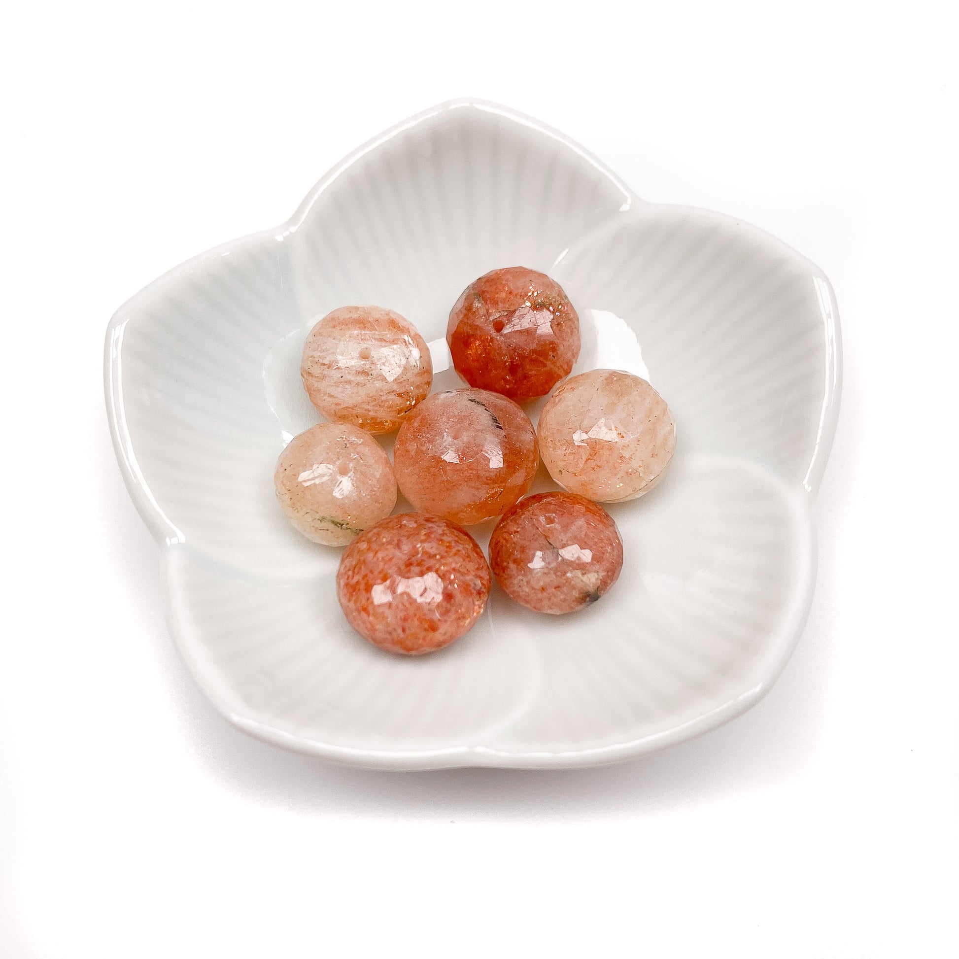Sunstone Large Faceted Rondelle Bead - 1 pc.