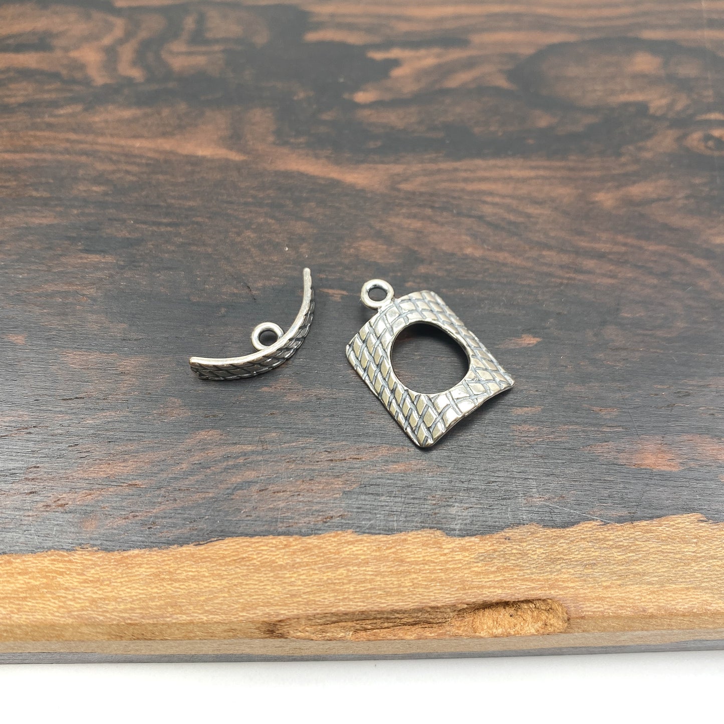 Wicker Toggle - Sterling Silver