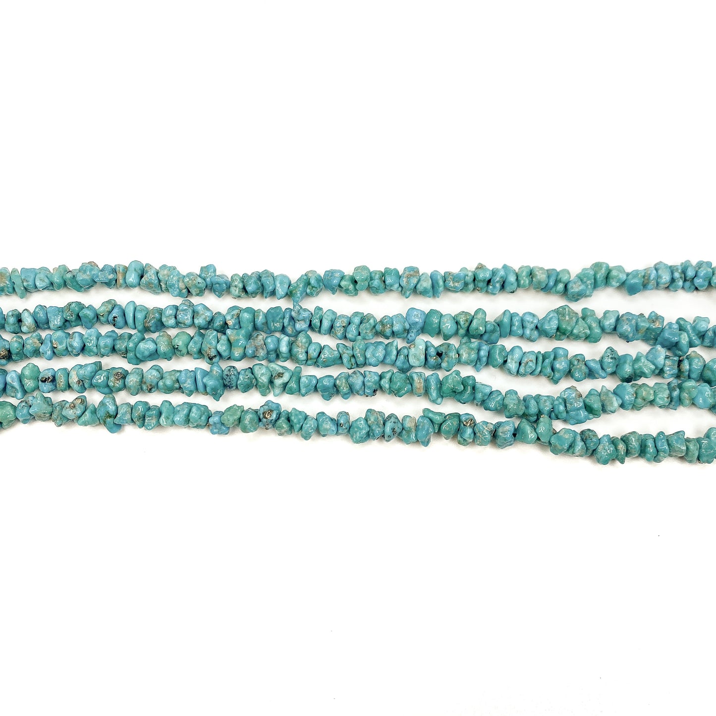 Campitos Turquoise 6mm Tumbled Chip Bead - 8.5" Strand