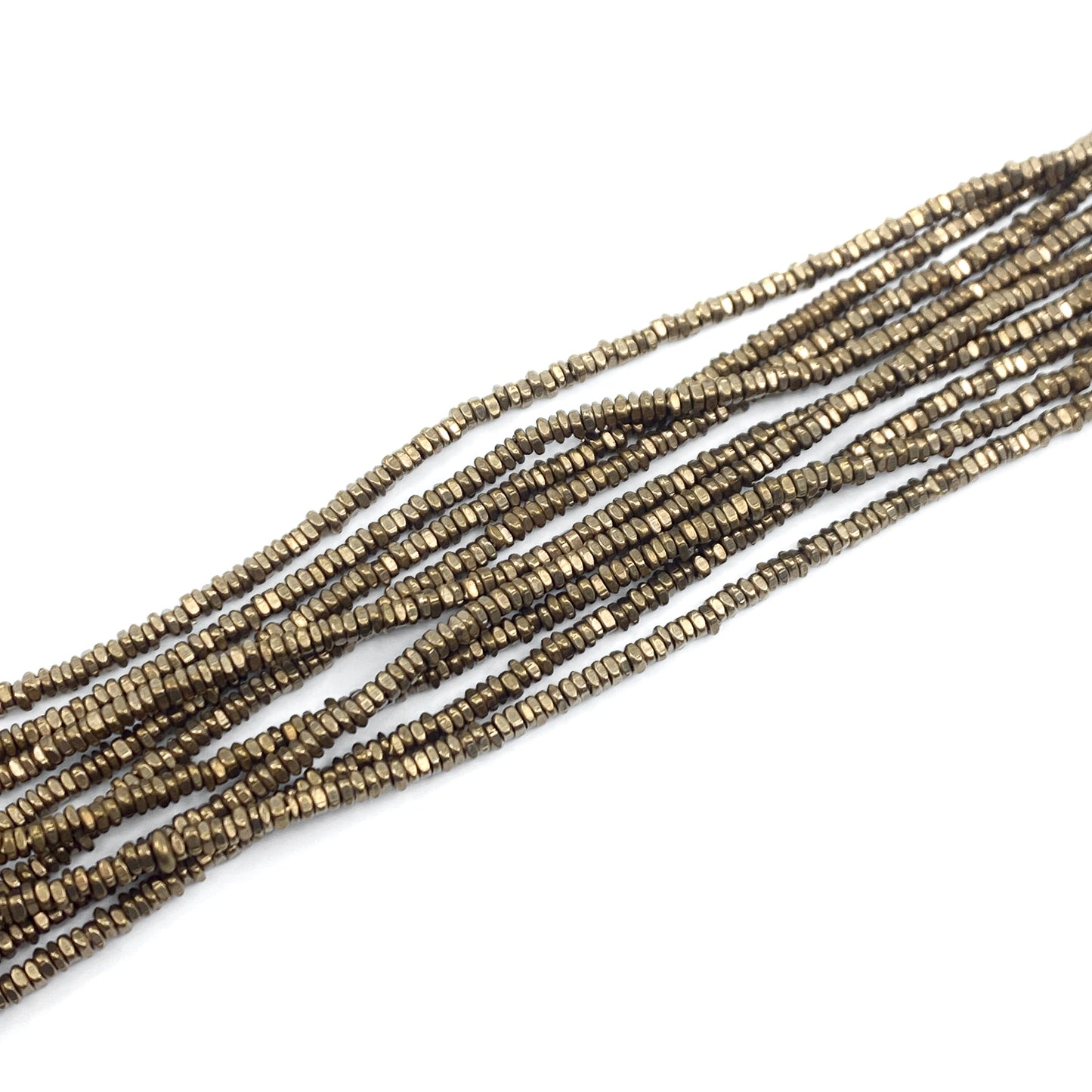 3mm Rustic Square Spacer Bead (5 Colors Available) - 12" Strand