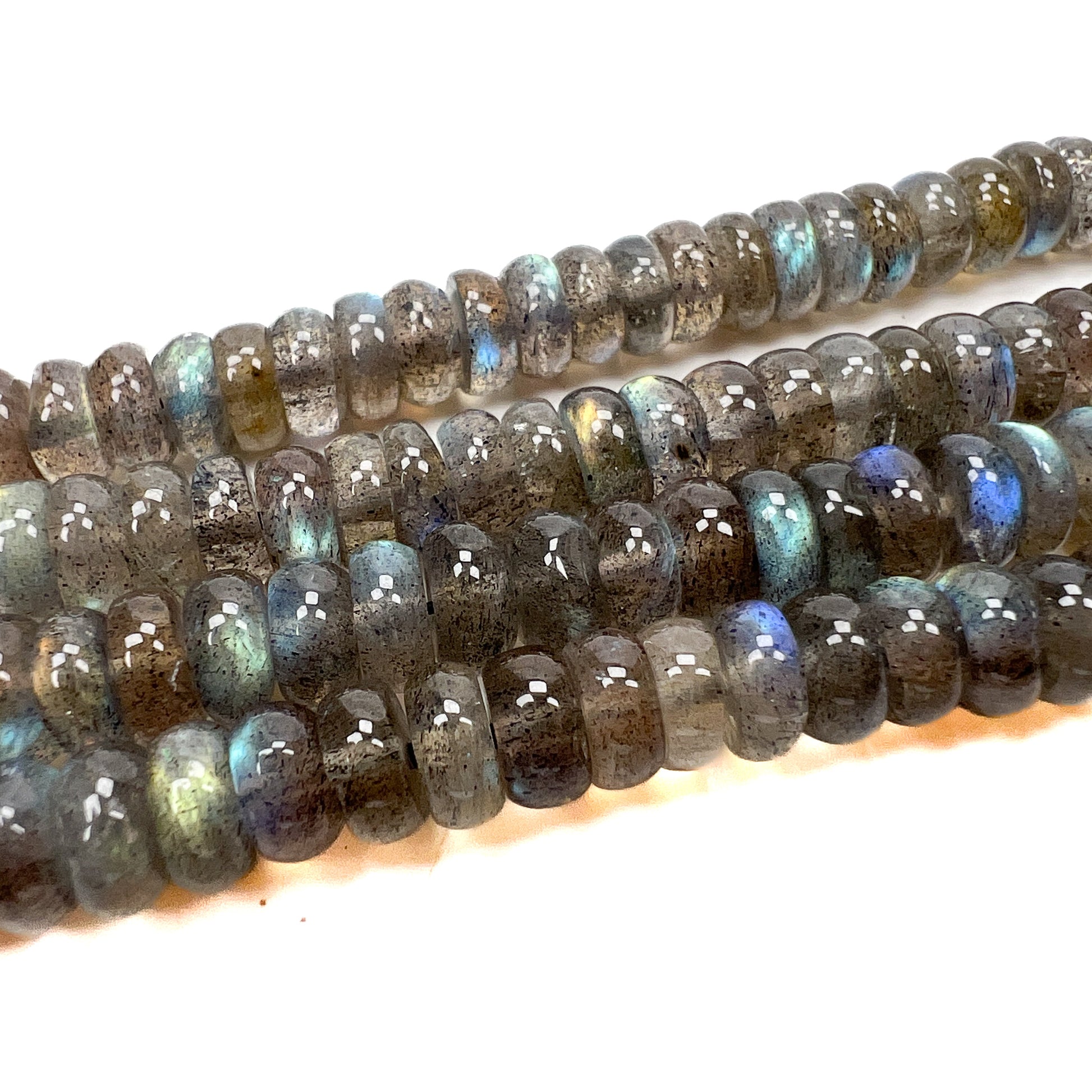 Labradorite 7mm Smooth Slice Bead (2 Quantities Available)